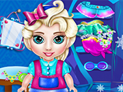 Play Baby Elsa Wardrobe Cleaning