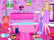 Play Barbie Messy Bathroom Cleaning