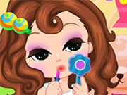 Play Curly Hair Doll Makeup