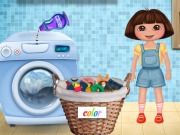Play Dora Washing Clothes