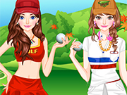 Play Ellie and Alicai Golf Dressup