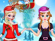 Play Elsa And Anna Helping Santa