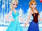 Play Elsa and Anna Party Dresses