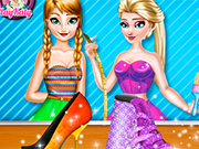 Play Elsa and Anna Shoe Decor