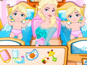 Play Elsa nursing baby twins