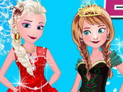 Play Elsa With Anna Dressup