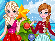 Play Frozen Sisters Christmas Party