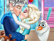 Play Jack and Elsa College Kiss