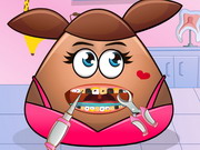 Play Pou Girl Teeth Care