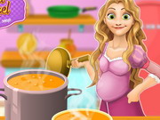 Play Pregnant Rapunzel Cooking Chicken Soup