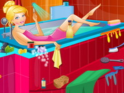 Play Princess Cinderella Bathroom Cleaning