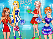 Play Princesses Basketball Team Cheerleader