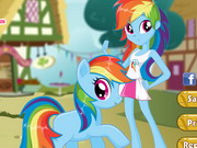 Play Rainbow Dash Pony Vs Human