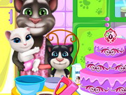 Play Tom Family Cooking Cake